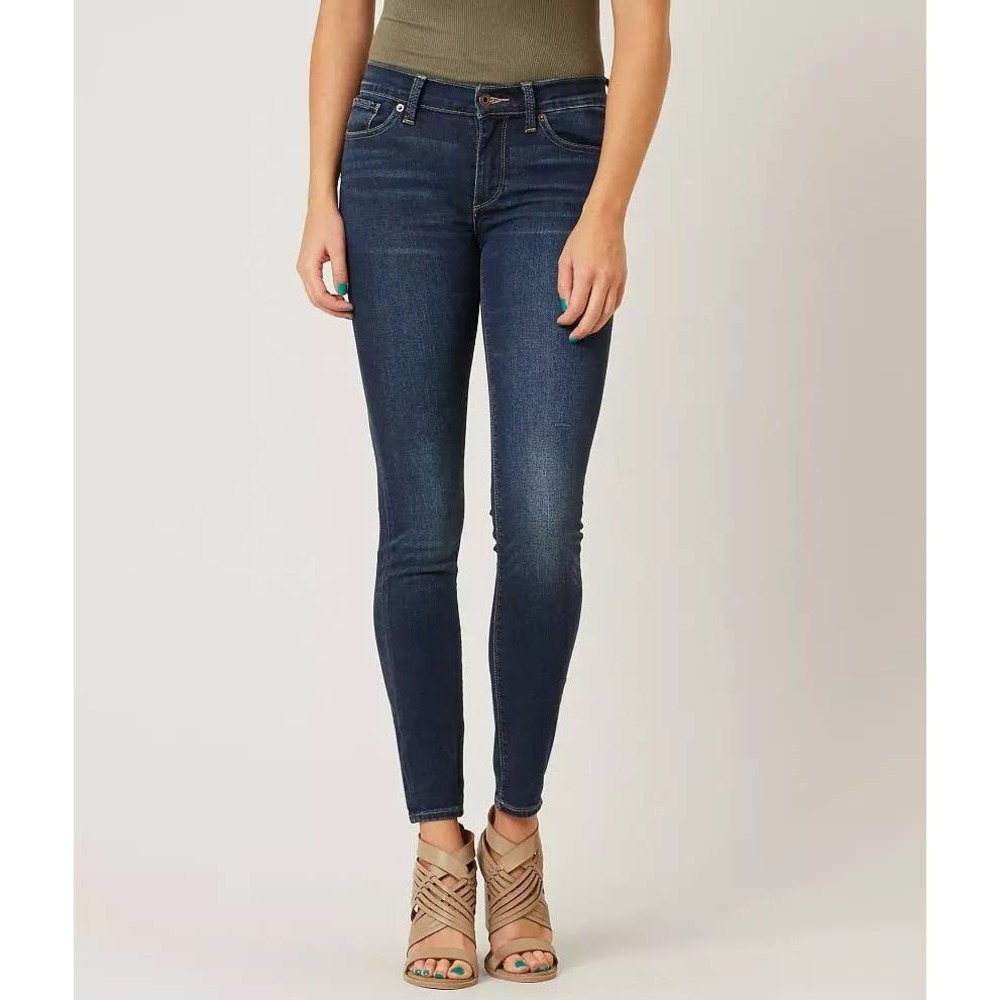 Lucky Brand Dark Wash Mid Rise Brooke Skinny Ankle Jeans Stretch Size 0 25